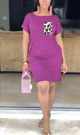 Milk. Fashion adult Ma'am Street Cap Sleeve Short Sleeves O neck Pencil Dress skirt Patchwork Solid Dresses