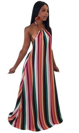 HALTER Sleeveless Step skirt Long Club Dresses