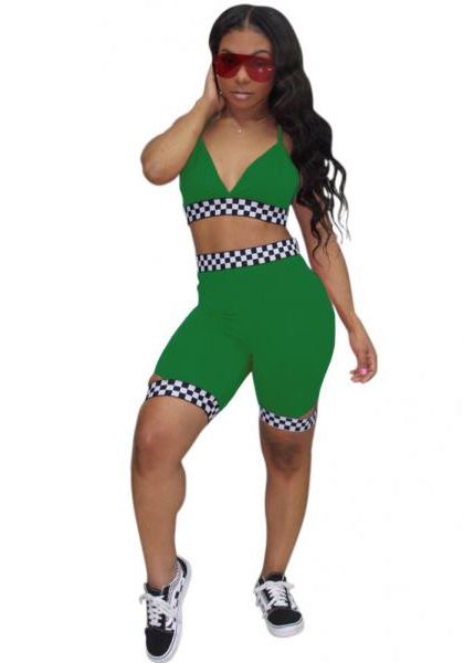 Bright Sexy & Club Sleeveless Two Piece Clothes