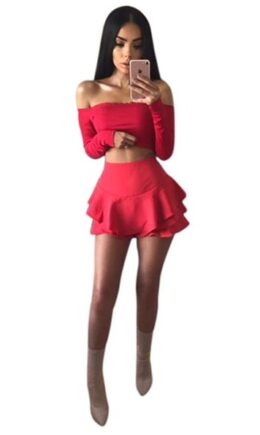 Fashion Casual Regular Slash neck Full Backless Solid Short Tees & T-shirts