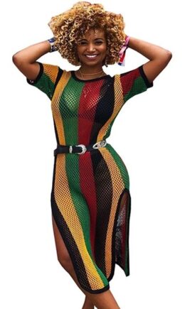 Casual Sexy & Club O-Neck Half Sleeve A-Line Midi Print Dresses