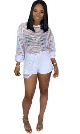 Cotton Blends Polyester O Neck Long Sleeve perspective Solid  Tees & T-shirts