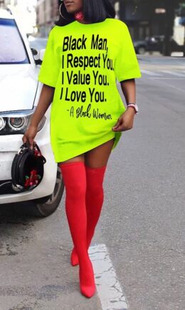 Fluorescent Polyester England Shirt sleeves Short Sleeves O neck Step Skirt Knee-Length Print Character Dresses