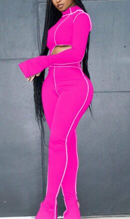 Polyester Sexy Active OL Solid pencil Sleeveless Two Pieces
