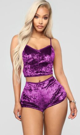 Polyester Sexy Solid Two Piece Suits Straight Sleeveless