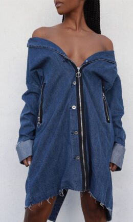 College Solid Make Old Turn-back Collar Short Sleeve Regular Denim