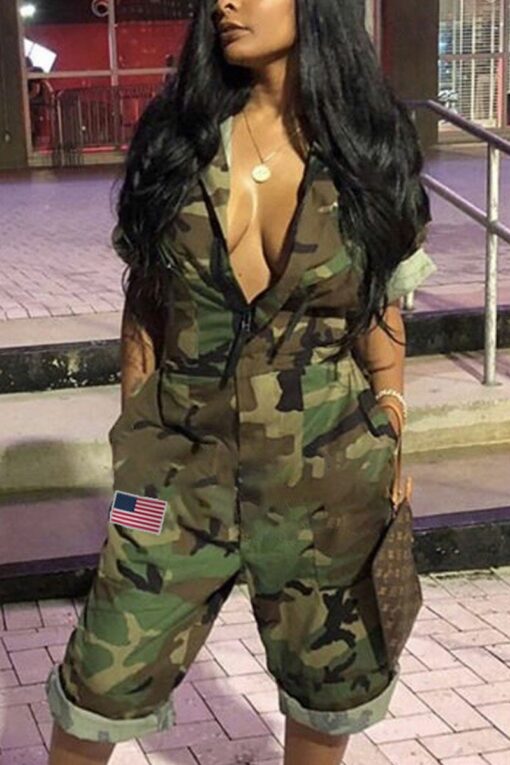 Camouflage color Other Fashion Jumpsuits And  Rompers