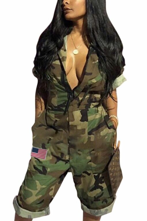 Camouflage color Other Fashion Jumpsuits And  Rompers