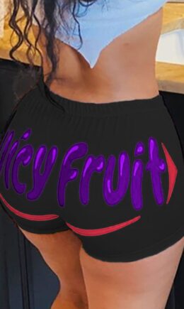 Polyester Elastic Fly Low Print Straight shorts Bottoms