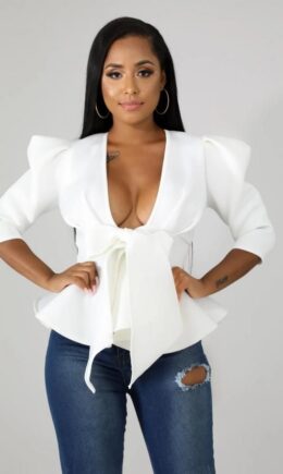 Polyester cardigan Short Sleeve Solid