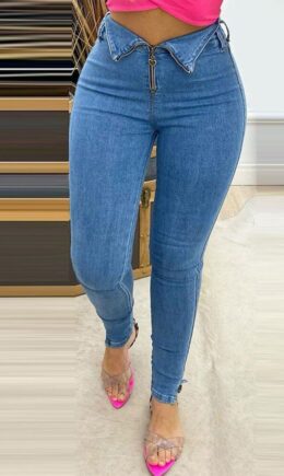 Women's High Waist Sexy Jeans Fashion Stretch Tight Simplicity Casual All-Match