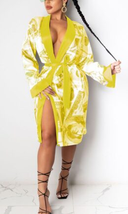 Sexy Print Frenulum Outerwear