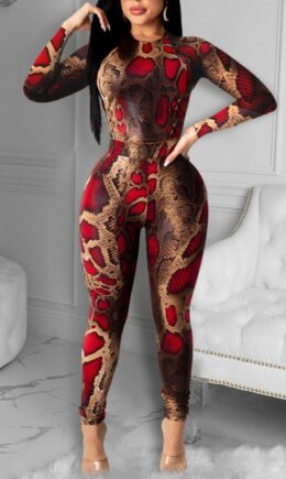 Fashion Casual Print Basic O Neck Long Sleeve Two Pieces