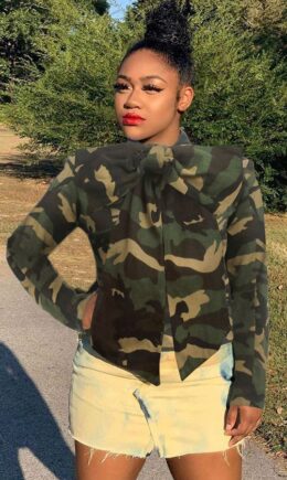 Camouflage O Neck Patchwork Camouflage Solid Old The cowboy Pure Long Sleeve Denim jacket