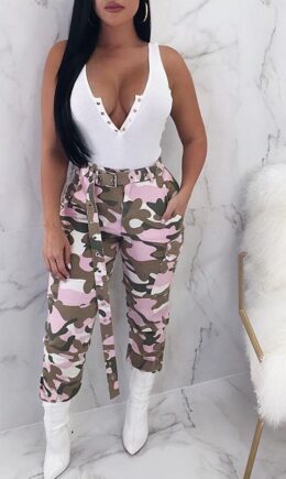 Cotton Zipper Fly Button Fly Mid Metal Zippered pencil Pants  Pants