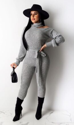 Sexy Fashion bandage Hollow Solid Patchwork Long Sleeve Turtleneck