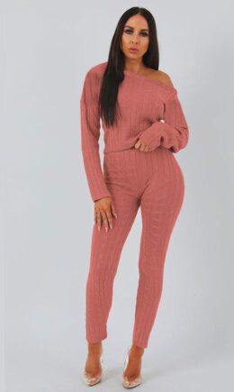 Elastic Fly Long Sleeve Mid Solid pencil Pants Two-piece suit