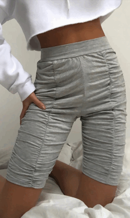 Casual Solid Fold Regular Mid Waist Straight Solid Color Bottoms