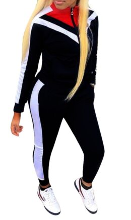Polyester Elastic Fly Long Sleeve Mid Patchwork Print pencil Pants
