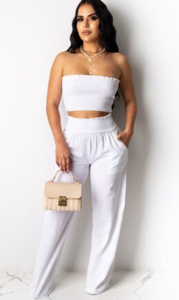 Polyester Fashion Sexy Two Piece Suits Draped Solid Loose Sleeveless