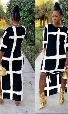 Polyester Fashion adult Sexy Cap Sleeve Half Sleeves O neck Swagger Ankle-Length split Print Patchwo