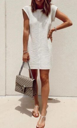 OL Cap Sleeve Short Sleeves O neck A-Line Knee-Length Solid Patchwork Club Dresses