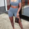Blue and gray