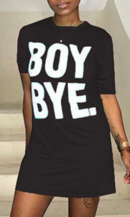 Polyester Street Fashion adult Cap Sleeve Short Sleeves O neck Step Skirt Mini Print Character washi