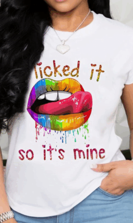 Casual Print Split Joint O Neck T-Shirts