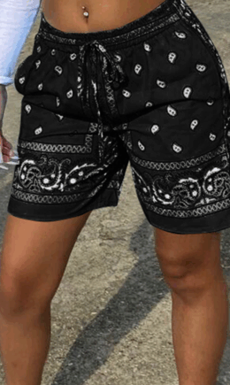 Casual Print Split Joint Regular Mid Waist Straight Bottoms