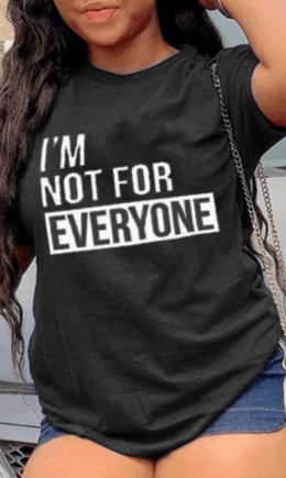 Casual Print Letter O Neck T-Shirts