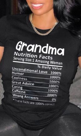 Fashion Casual Letter Print Basic O Neck T-Shirts