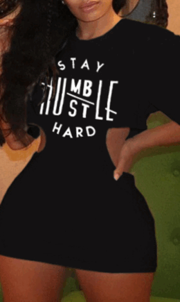 Casual Print Hollowed Out O Neck Pencil Skirt Dresses