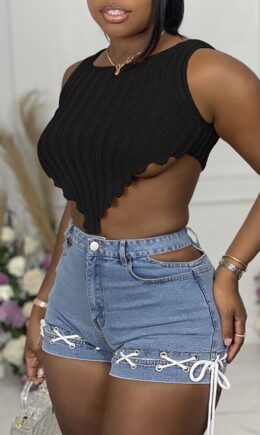 Sexy Casual Solid Asymmetrical O Neck Tops
