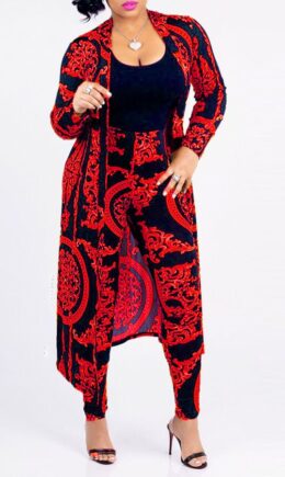Casual Printed Blending Two-piece Pants Set(Without T-shirt)