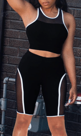 Casual Solid Split Joint U Neck Sleeveless Two Pieces