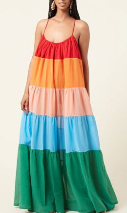 Casual Solid Split Joint Spaghetti Strap Sling Dress Dresses