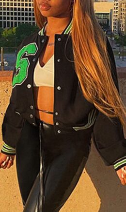 Casual Sportswear Print Split Joint POLO collar Outerwear