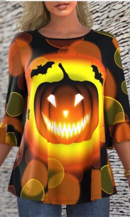 Fashion Casual Print Basic O Neck T-Shirts