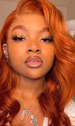 Ginger Fashion Solid Hign-temperature Resistance Curly Hair Wigs