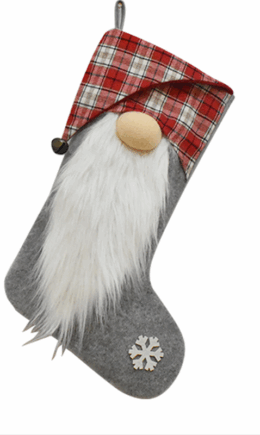 Party Vintage Cute Plaid Santa Claus Split Joint Sock