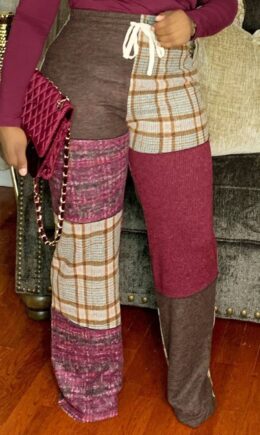 Casual Street Print Split Joint Straight High Waist Straight Patchwork Bottoms
