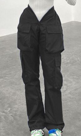 Fashion Casual Solid Split Joint Regular Mid Waist Trousers